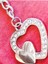 Taşlarla Süslü Kalp Metal Anahtarlık 5