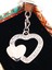 Taşlarla Süslü Kalp Metal Anahtarlık 8