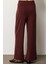 Beli Lastikli Bol Paça Pantolon Bordo 66307 3