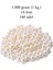 1.000 Gram (1 Kg.) 14MM Krem Renk Plastik Inci Boncuk Çanta ve Takı Yapım Boncuğu (~540 Adet) 1