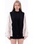 Oversize Kontrast Detaylı Ceket – Siyah Ekru 1