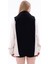 Oversize Kontrast Detaylı Ceket – Siyah Ekru 2