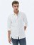 Beyaz Düz Regular Fit Dokuma Casual %100 Pamuk Gömlek 2