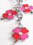 Kırmızı Pembe Renkli 4 Yapraklı Yonca Metal Anahtarlık 3