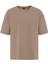 Basic Oversize Şort Takım Vizon 4