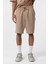 Basic Oversize Şort Takım Vizon 5