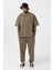 Paça Lastikli Basic Oversize Eşofman Takımı Haki 1