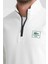 Fermuar Yaka Regular Fit Ekru Sweatshırt 1