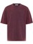Basic Yıkamalı Oversize Şort Takım Bordo 4