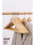 Bx Natural Ahşap Elbise Askısı 12 Adet Montague Design 1