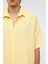 Oversize Kısa Kollu Müslin Kumaş Gömlek Sarı 5