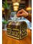 Tip Box- Bahşiş Kutusu - Kumbara “sandık Tipi Tipbox” Siyah+Gold Renk 1