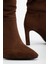 Carola Kadın Körüklü Çizme Süet Deri Ince Topuklu Çizme 3