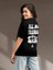 Baskılı Oversize T-Shirt - Siyah 4