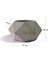 Altıgen Dekoratif Döküm Beton Saksı 16X17 cm 2