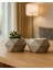 Altıgen Dekoratif Döküm Beton Saksı 16X17 cm 5