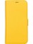 Apple iPhone 13 Pro Uyumlu Deri Cüzdanlı Kılıf Limon Sarı 2