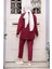 Fermuarlı Bordo Tesettür Ikili Takım 12401BR 3