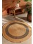 Yeni Sezon Alsace Yuvarlak Kilim - Naturel/siyah - 120 cm - Naturel/siyah 1