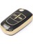Lüx Opel Astra H Corsa D 2 Buton Koruma Anahtar Kılıfı Siyah Gold Renk 1.ci Kalite 2
