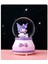 Sevimli Kar Küresi – Püskürtmeli Pembe & Mor My Melody & Kuromi Figürlü Dekoratif Işıklı Biblo 1