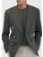 Haki Düz Slim Fit Ceket 4