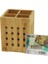 4 Bölmeli Büyük - Pencereli KARE=11X11CM Ahşap Bambu Kaşıklık Organizer (5047) 1