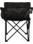 Outdoor Siyah 100KG Çelik Katlanır Kamp Sandalyesi 4