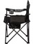 Outdoor Siyah 100KG Çelik Katlanır Kamp Sandalyesi 5