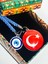 Türk Bayraklı Cam Boncuklu ve Nazar Boncuklu Anahtarlık 5