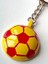 Sarı Kırmızı Futbol Takımı Temalı - Yarım Futbol Topu - Arkası Aynalı Anahtarlık 1