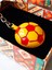 Sarı Kırmızı Futbol Takımı Temalı - Yarım Futbol Topu - Arkası Aynalı Anahtarlık 7