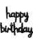 El Yazılı 16 Inç Happy Birthday Siyah Balon Set 1