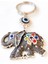Renkli Taş Süslemeli Fil Metal Anahtarlık 1