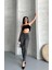 Mom Fit Enzim Taş Yıkama Jeans Pantolon Füme D2006 5