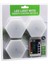 3pcs - Altıgen - Rgb Kumandalı - Pilli - Dokunmatik Lamba Seti 6 LED (4887) 1