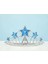 Mavi Yıldız Taşlı Plastik Kraliçe Prenses Elsa Tacı Çocuk Boy (4887) 1