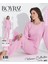 06039 Kadın Interlok Kumaş Uzun Kol Pijama Takımı 1