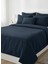 Waves Koleksiyon Lacivert Yatak Örtüsü Seti - 260X250 cm + 4 Yastık Kılıfı 1