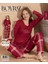 08020 Kadın Sendy Kumaş Uzun Kol Pijama Takımı 1