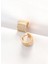 Pirinç Gold Renk Taşlı Minimal Küpe - Lisinya 1