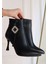 Moose Siyah Cilt Topuklu Bot - Lisinya 1