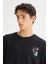 Pamuklu Regular Fit Normal Kesim Bisiklet Yaka Sweatshirt 4