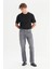 %100 Pamuk Frank Relaxed Fit Geniş Kesim Gri Jean Denim Pantolon 3