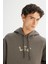 Pamuklu Regular Fit Normal Kesim Kapüşonlu Içi Polarlı Sweatshirt 4