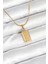Erb 316L Çelik Gold Renk Külçe Altın Model Kolye 1