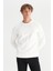 Pamuklu Regular Fit Normal Kesim Bisiklet Yaka Sweatshirt 3