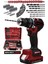 Jetvolt 21V 2.0AH Kömürsüz Motor Çelik Mandren Darbeli Şarjlı Matkap - Kırmızı 1