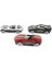 Die Cast Metal 3'lü Yarış Arabaları Siyah Araçlı 2