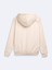 Uzun Kollu Kapüşonlu Önü Fermuarlı Krem Sweatshırt 3